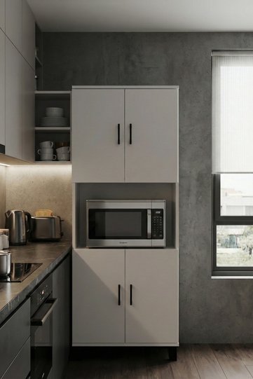 Vertical Kitchen Cabinet - White