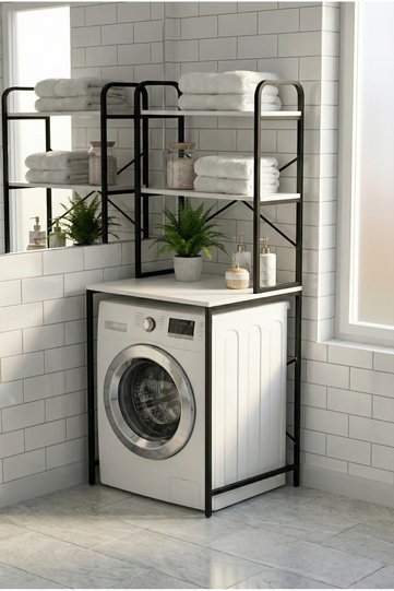 Washing Machine Cabinet Metal Legs - Black
