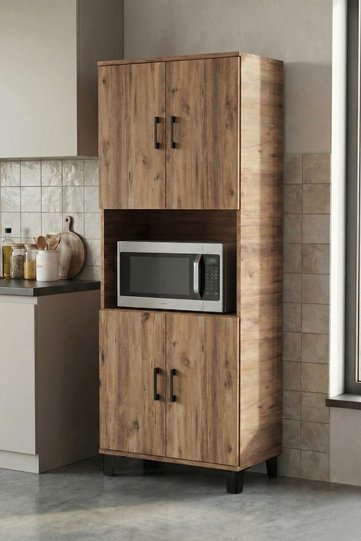 Vertical Kitchen Cabinet - Brown