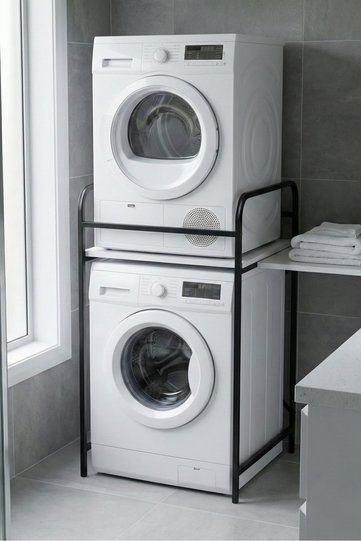 Washing Machine & Dryer Cabinet Metal Legs - Black