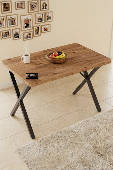 Rectangular Dining Table, 110cm - Brown