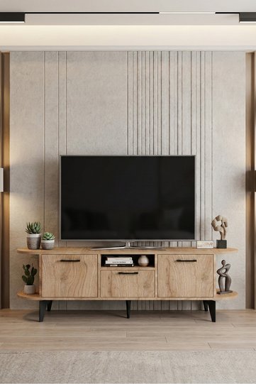 Mira Melamine-faced Chipboard TV Unit Beige