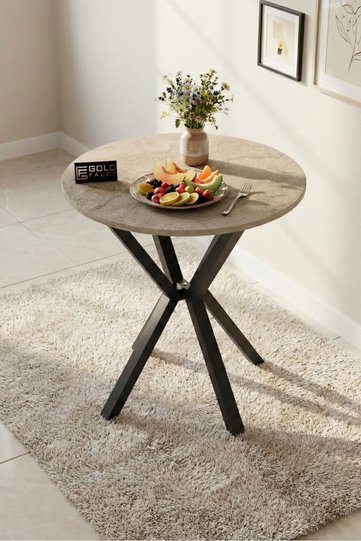 Round Dining Table, 70cm - Ecru