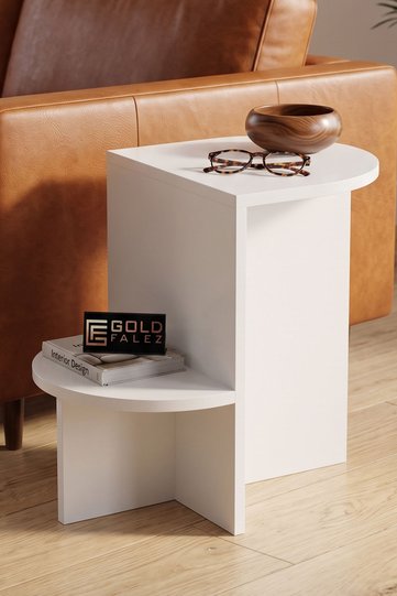 Setro Oval Side Table - White