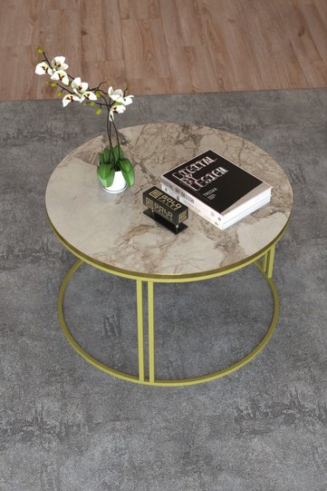 Special Round Coffee Table - Gold Efes