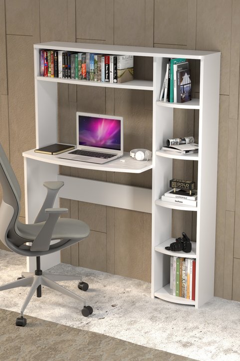 Bureau met boekenkast