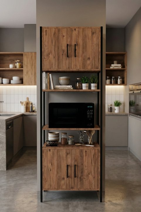 Armario de cocina con patas metálicas