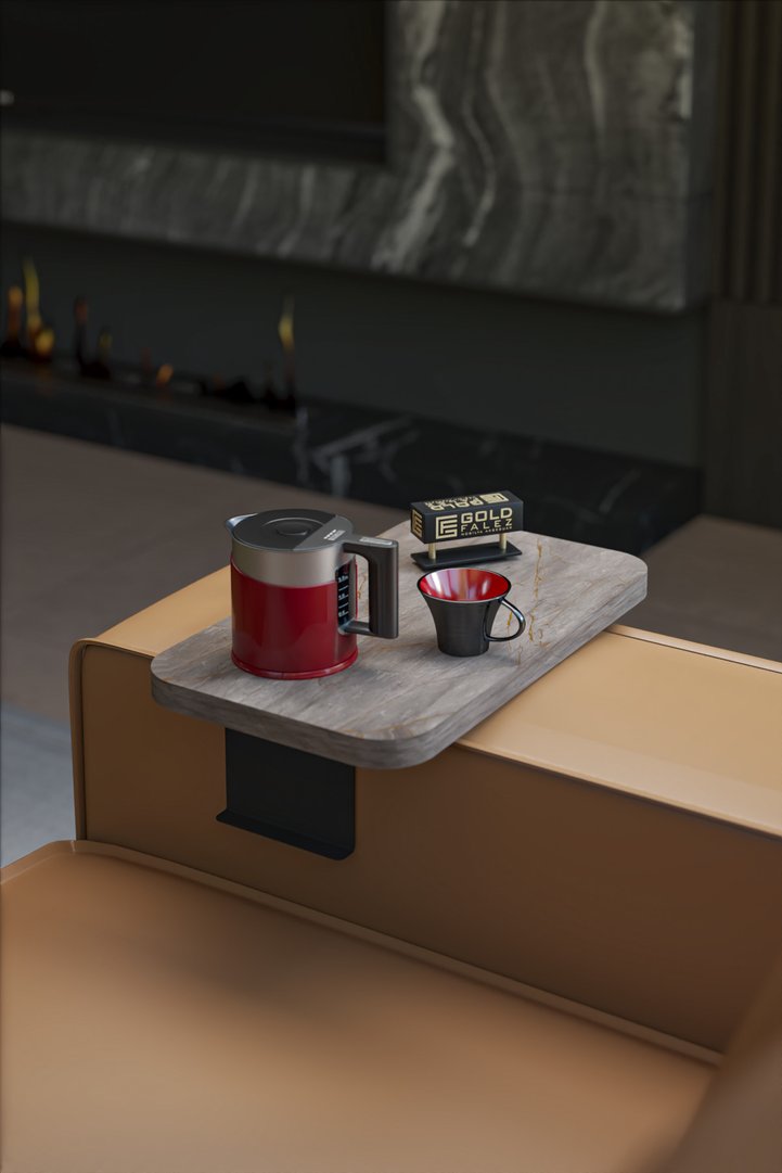 Rectangular Adjustable Tray Side Table - Gordion