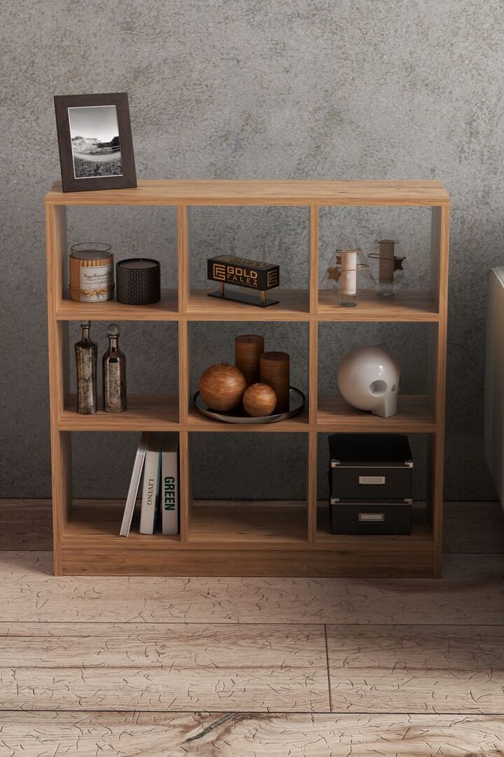 9-Compartment Multi-Purpose Bookcase Melamine-faced chipboard Brown
