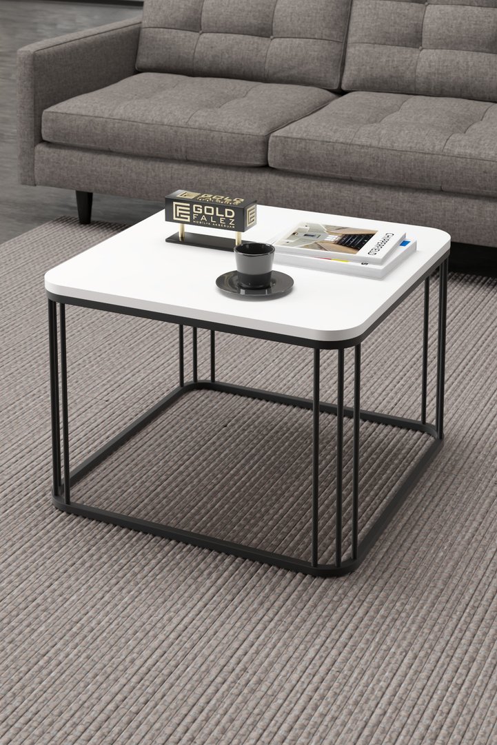 Alize Square Coffee Table - White
