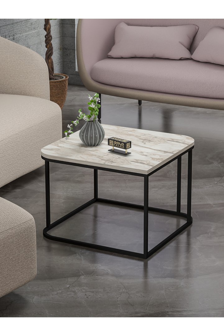 Damla Square Coffee Table - Ecru