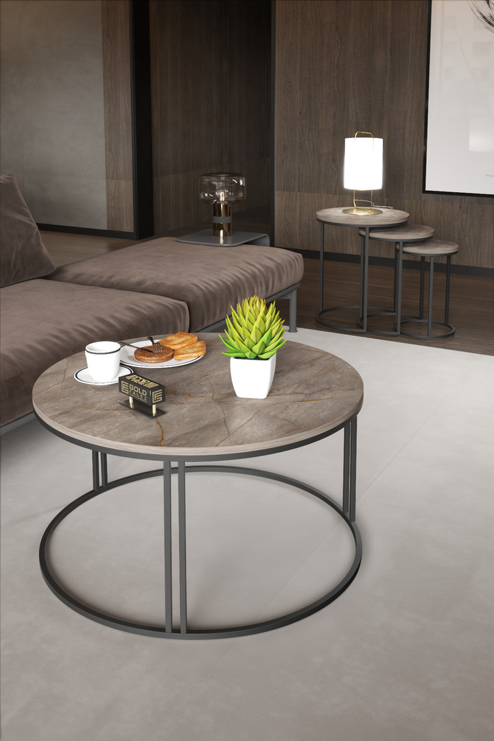 C Coffee & Nesting Table Combination Set - Gordion