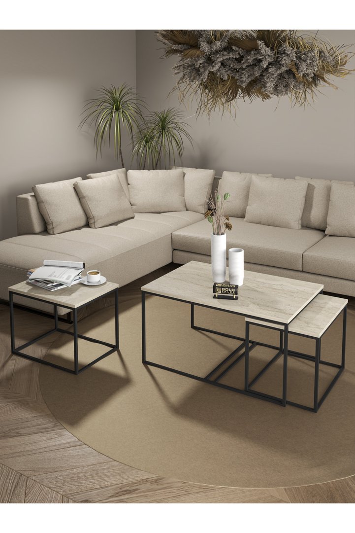 Flora Coffee & Nesting Table Set - Beige