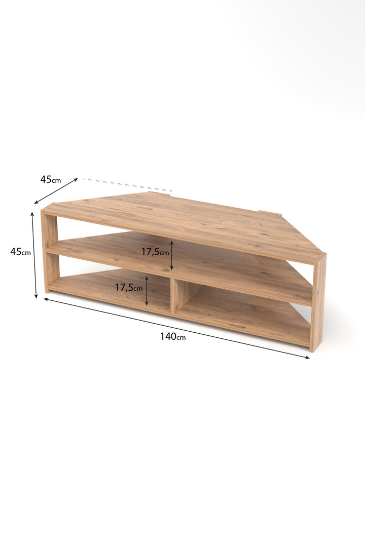 Corner TV Unit Melamine-faced chipboard Brown