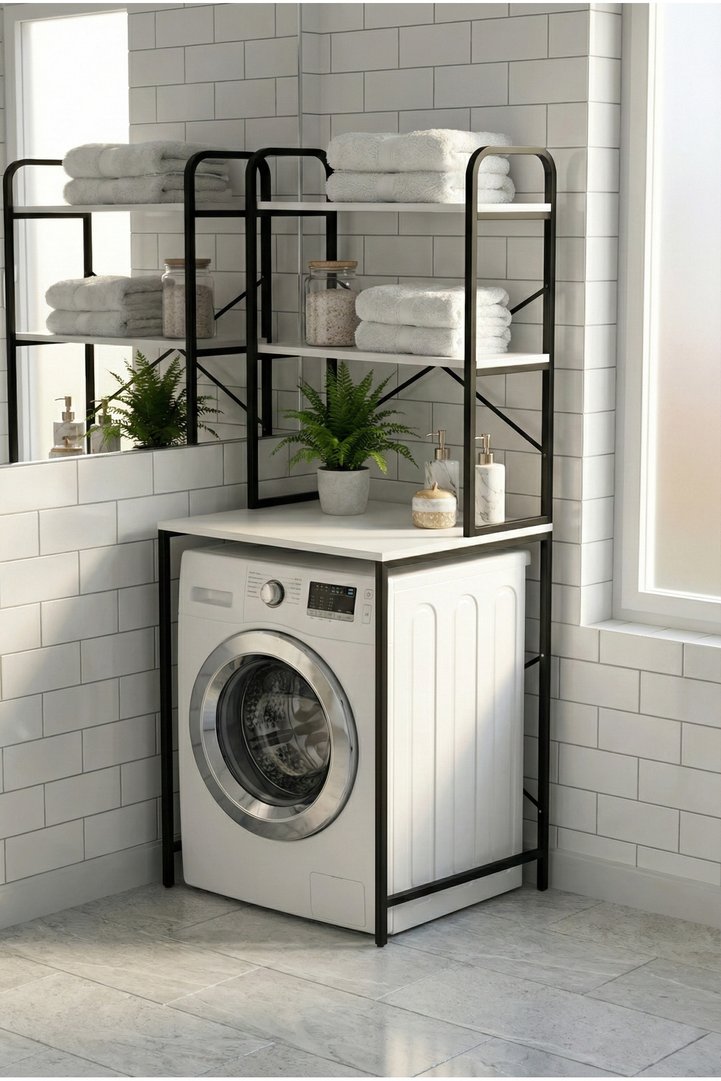 Washing Machine Cabinet Metal Legs - Black