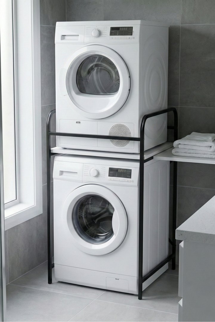 Washing Machine & Dryer Cabinet Metal Legs - Black