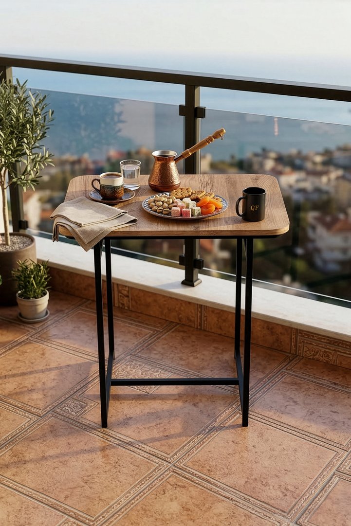 Minor Modern Melamine-faced Chipboard Kitchen Table Brown