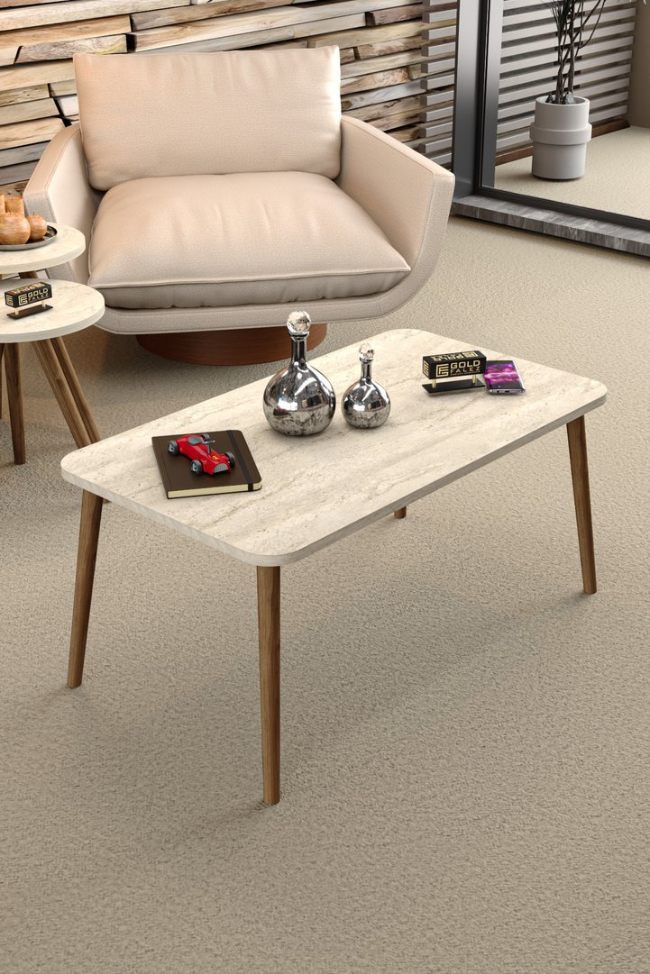 Torna Square Coffee Table - Ecru