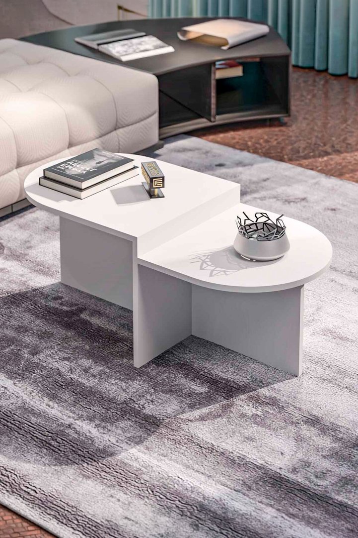 Setro Oval Coffee Table - White