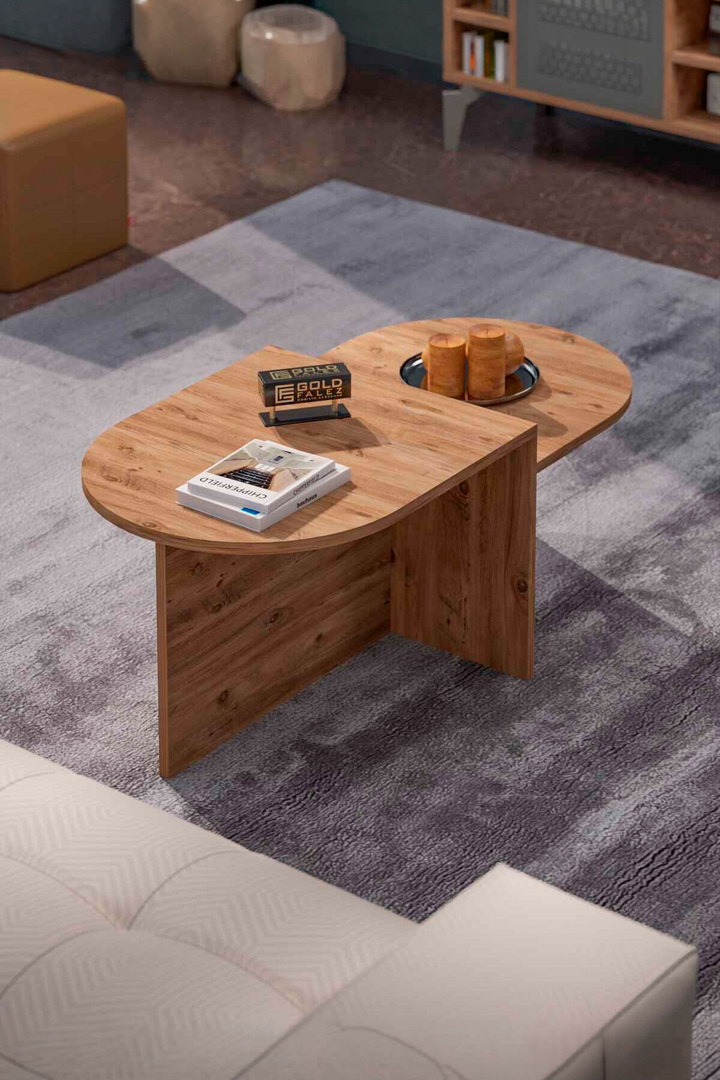 Setro Oval Coffee Table - Brown