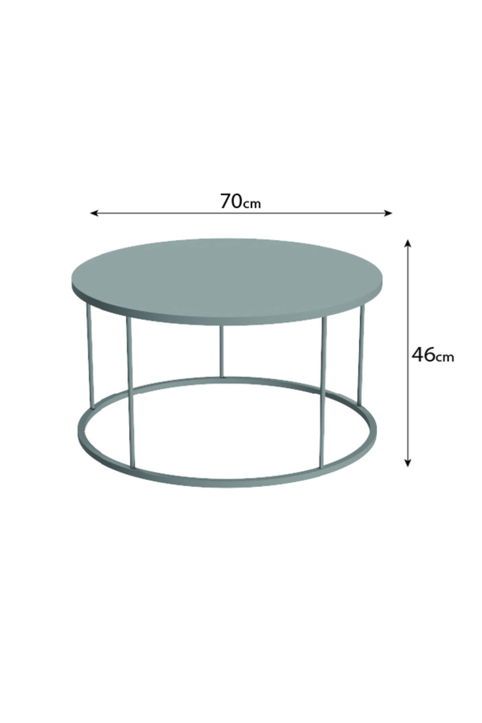 Couchtisch mit silbernen Metallbeinen 3