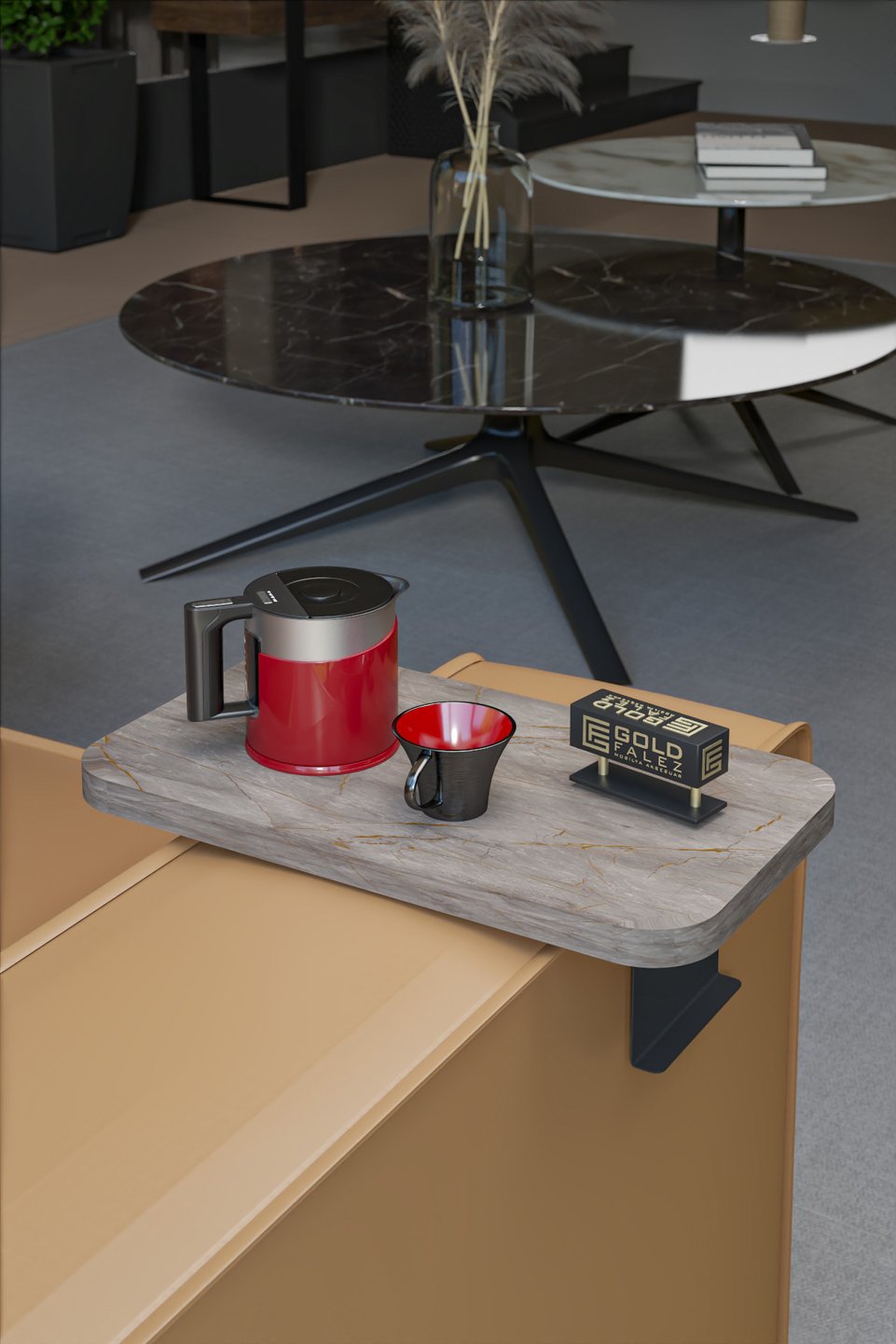 Adjustable C-shaped Side Table 2