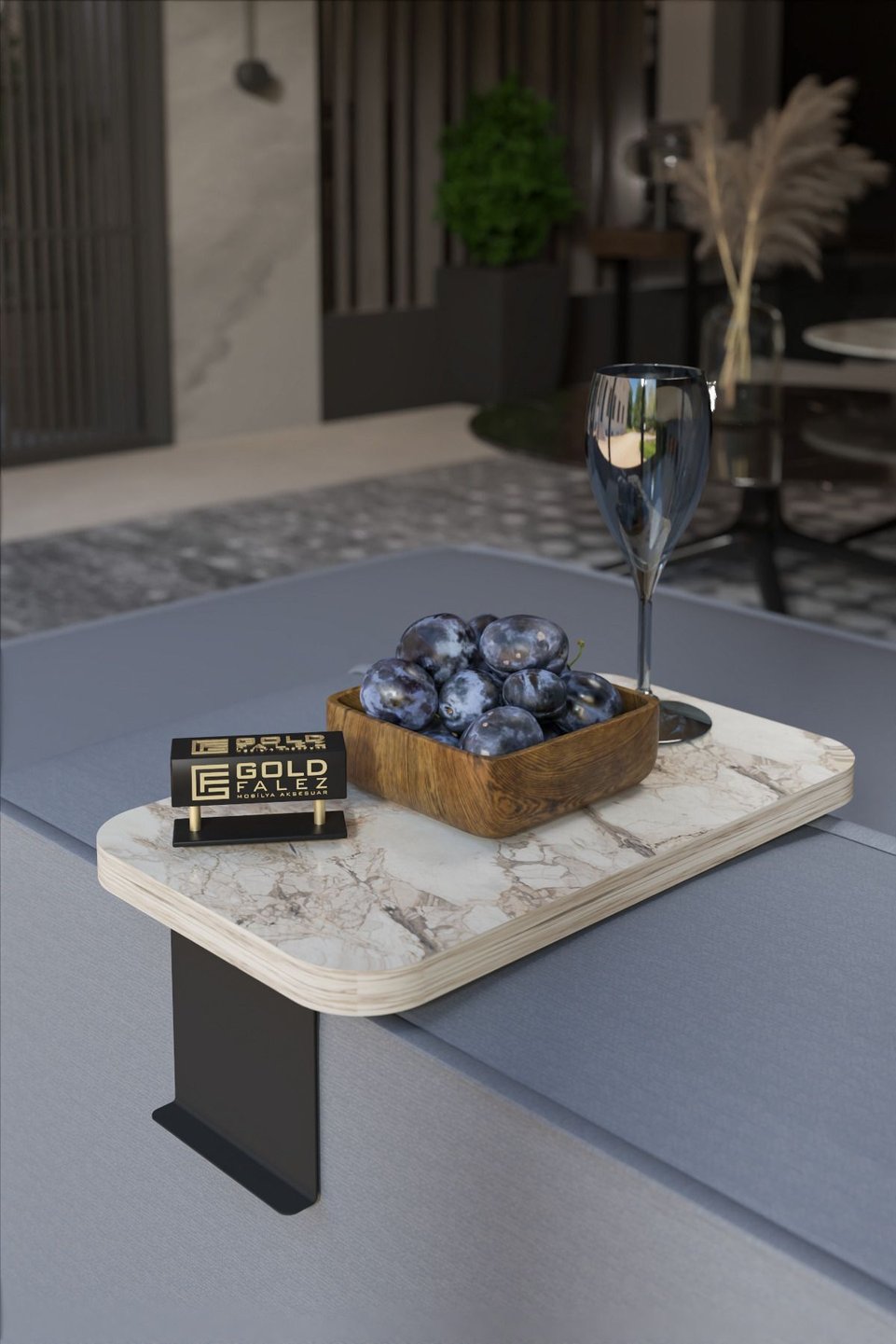 Adjustable C-shaped Side Table 2