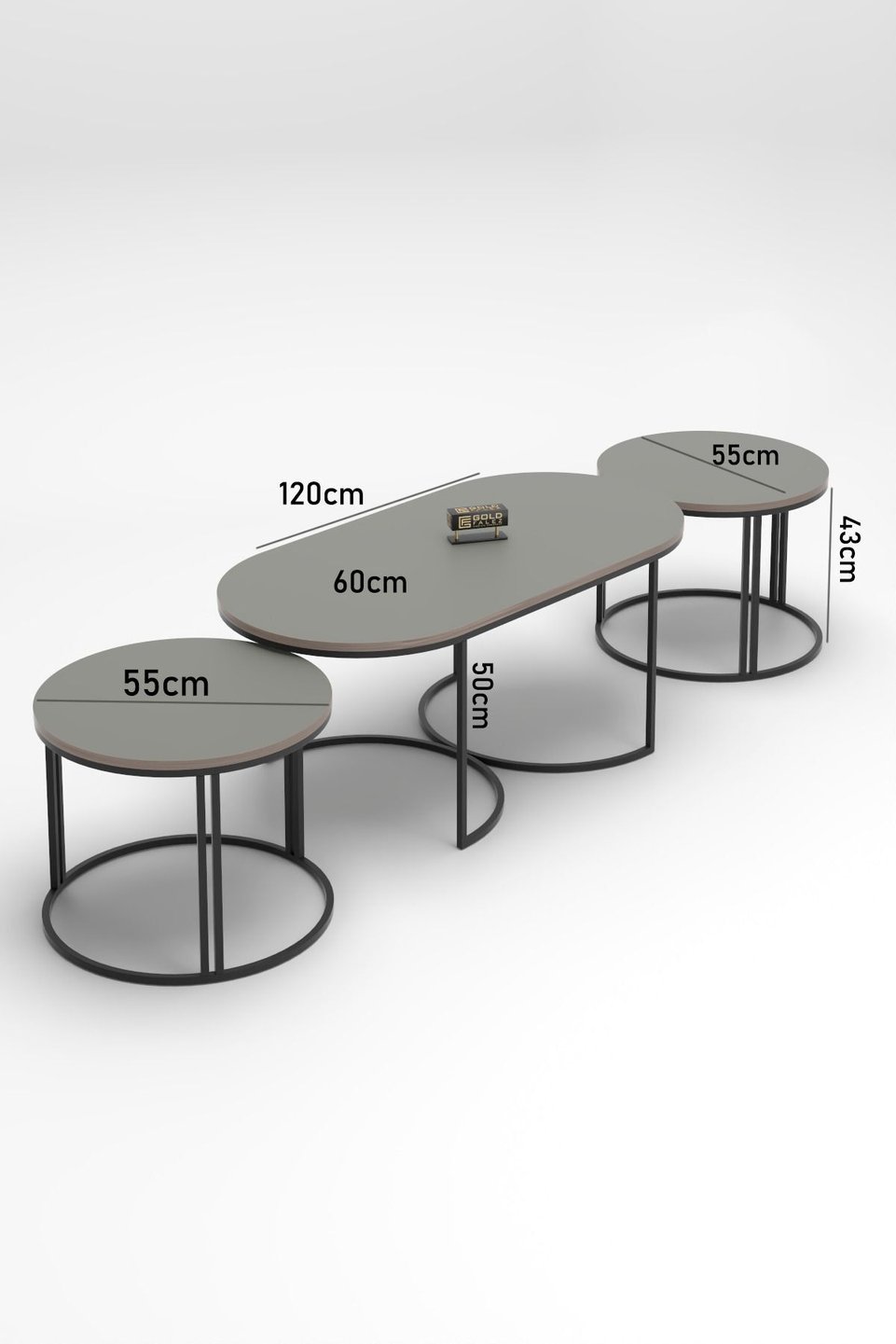 Dolunay Ensemble table basse et table d'appoint 4