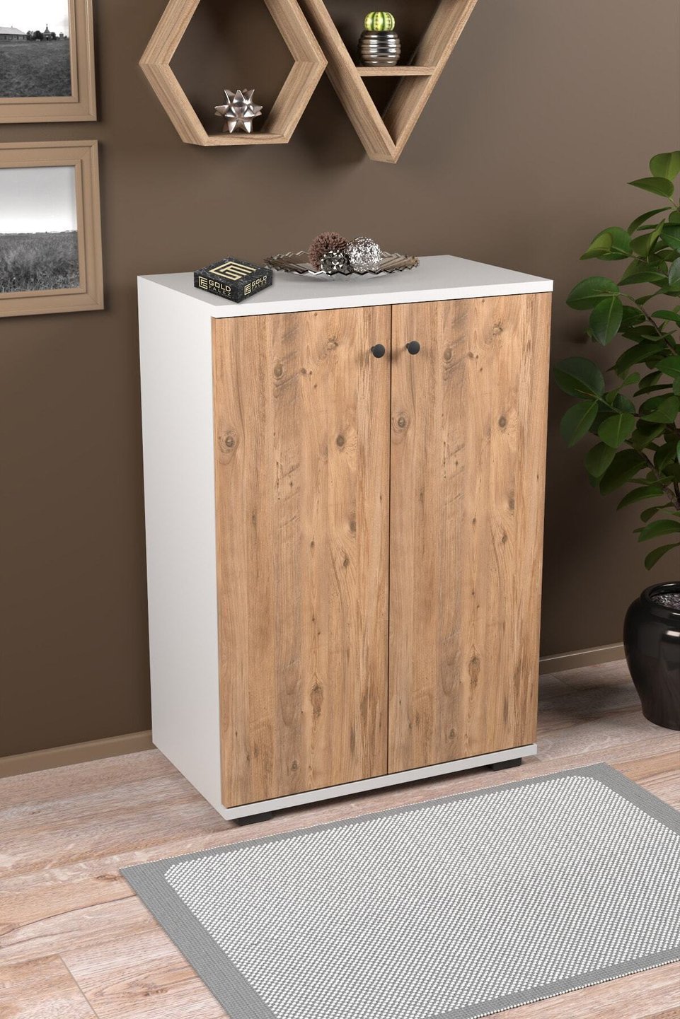Mehrzweck-Schuhschrank mit 2 Türen 2