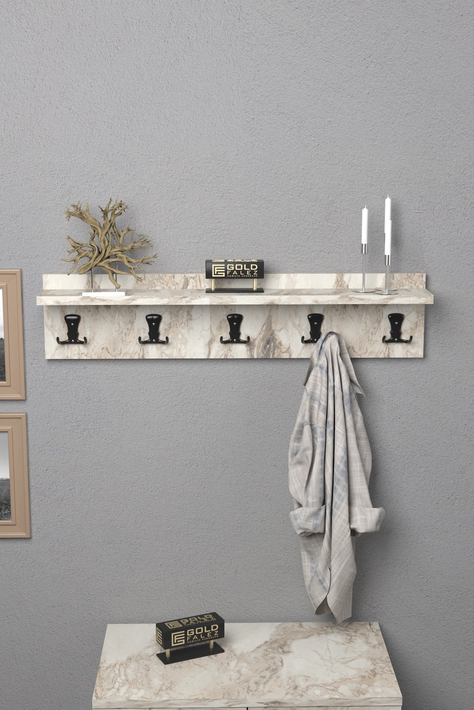 Appendiabiti da ingresso a parete – Multicolore