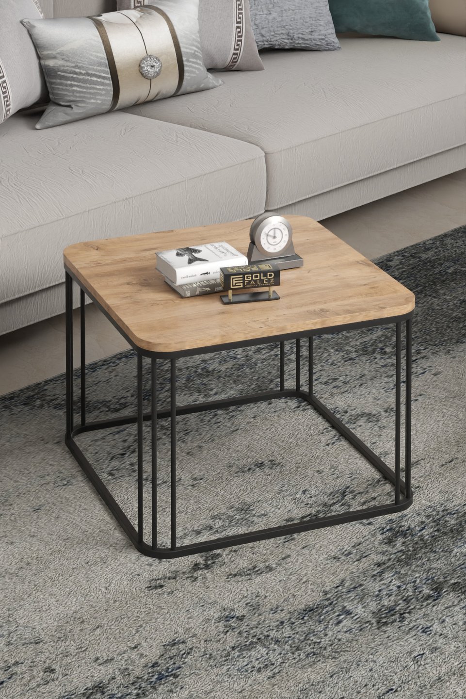 Alize Juego de mesa de centro y mesas nido 4