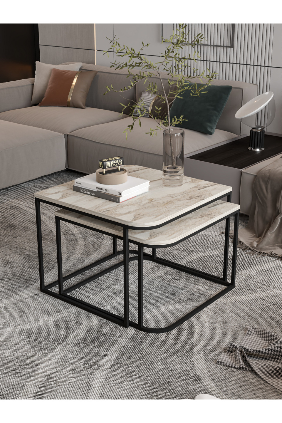 Damla Salontafelset – Set van 2 · Ecru