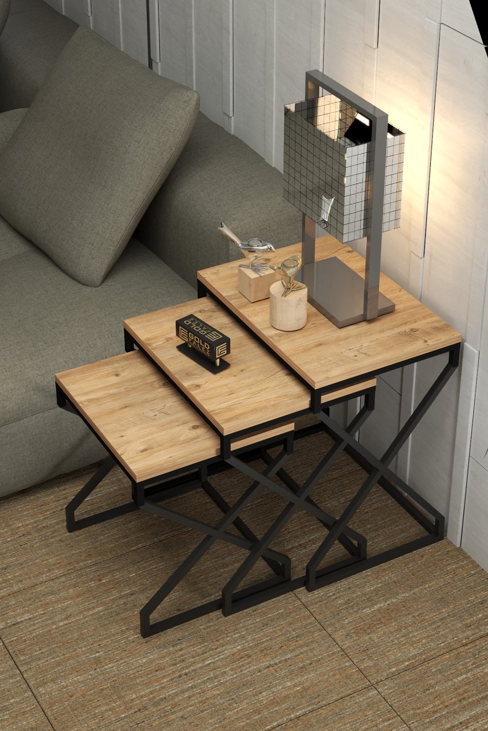 Nesttafels met V-poten 4