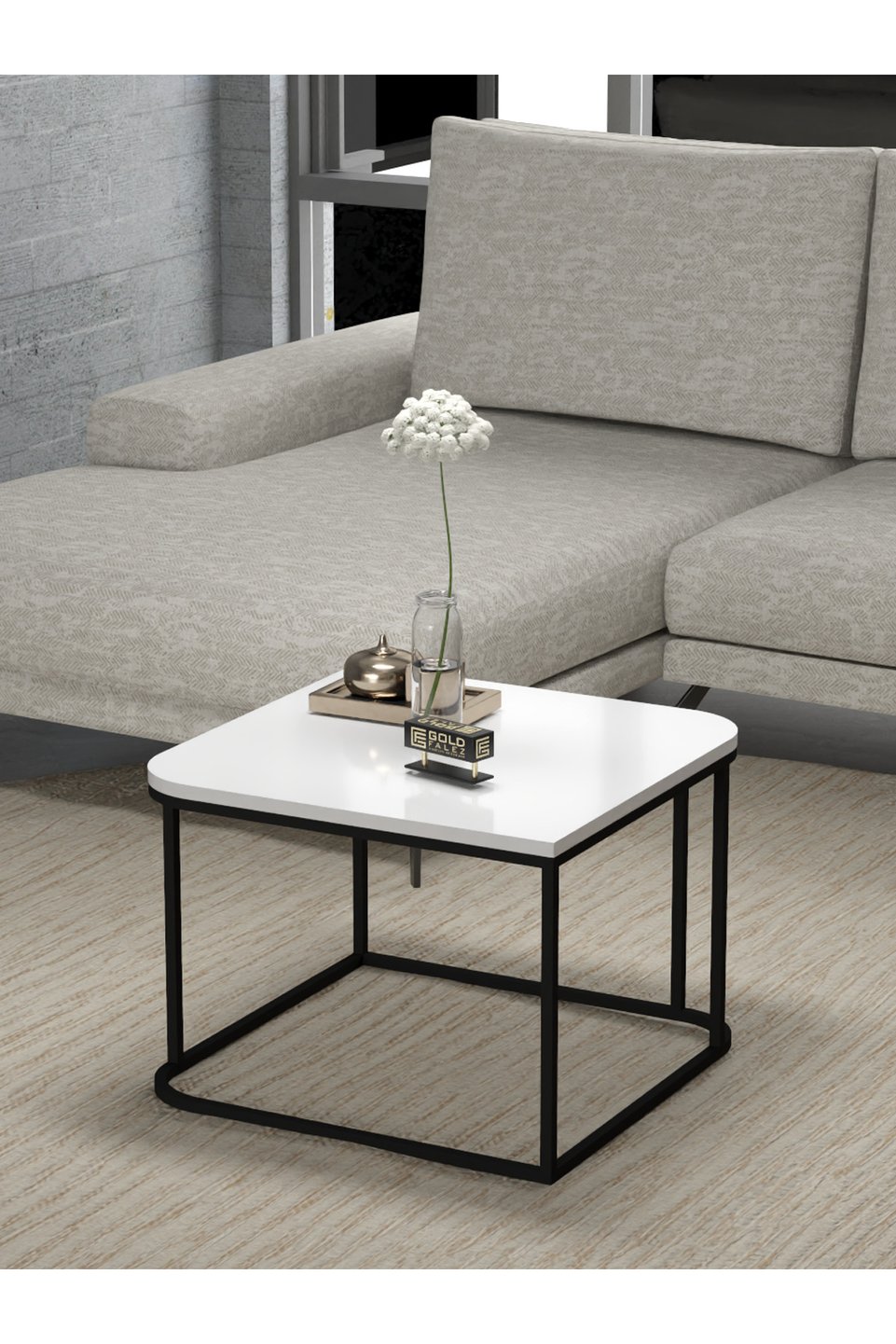 Damla Coffee Table – White