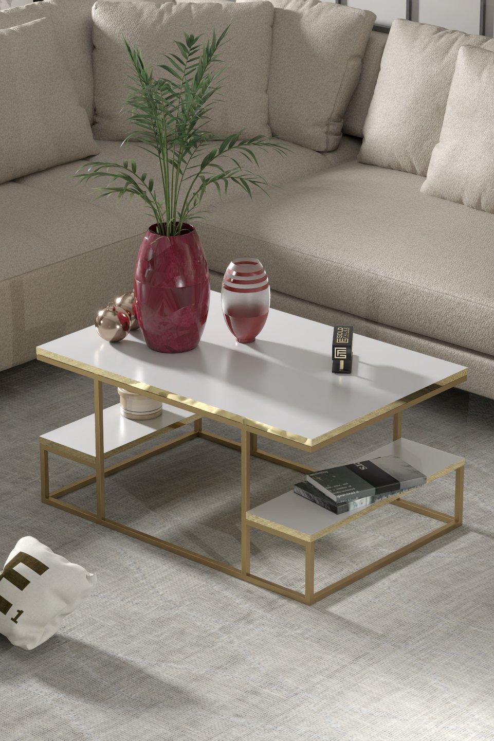 Tavolino da salotto – Oro bianco