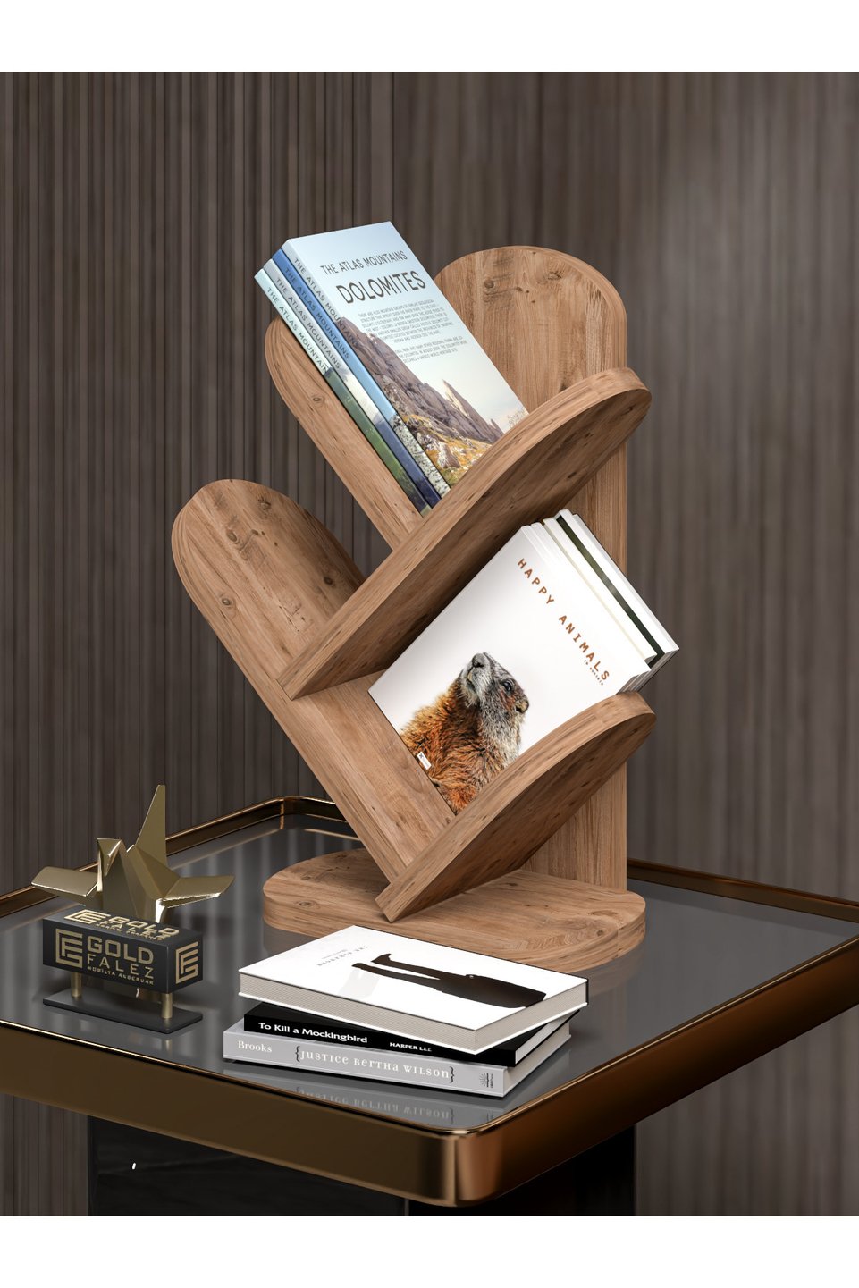 Bureauboekenrek met 3 planken 4