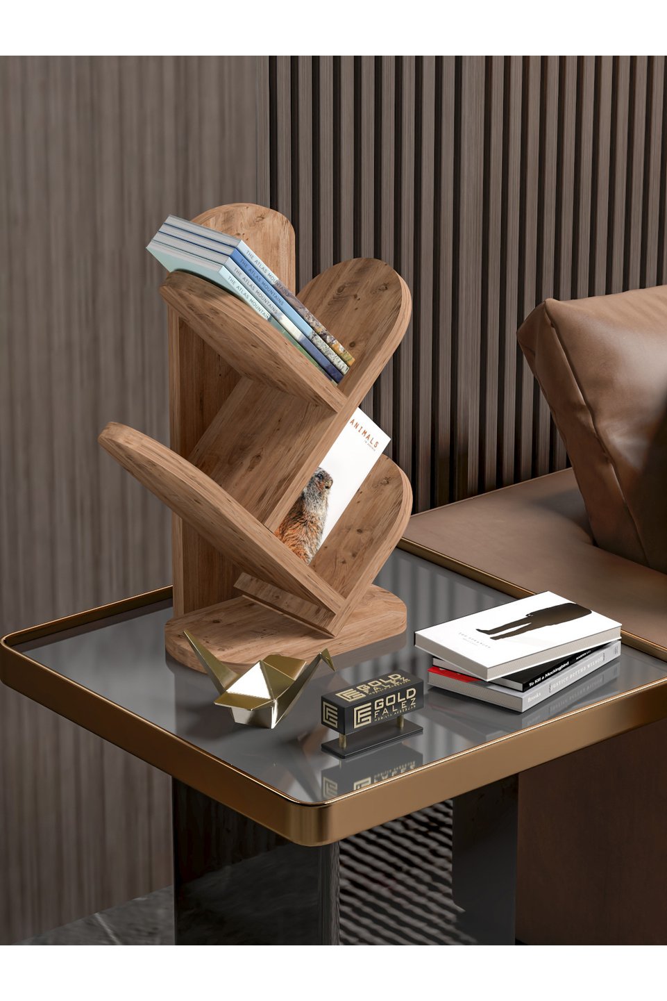 Bureauboekenrek met 3 planken 3
