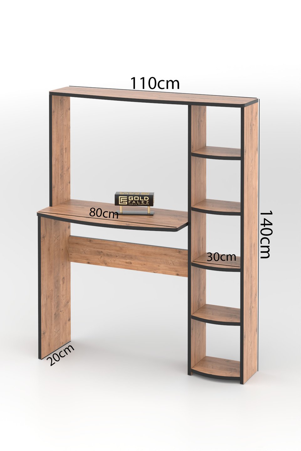 Study Desk with Bookcase 2