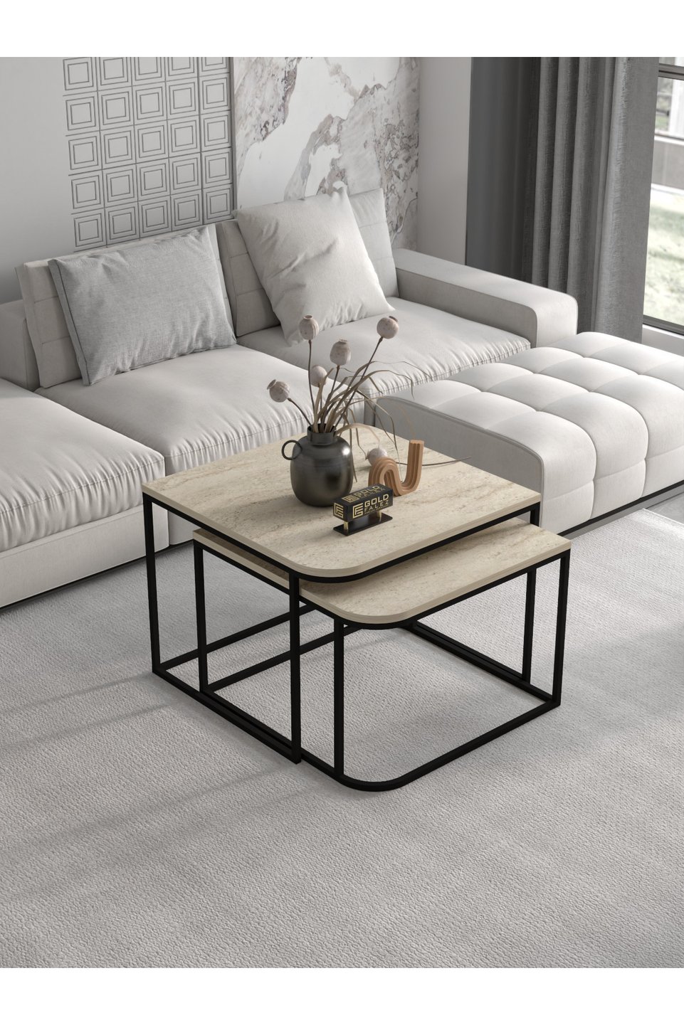 Damla Coffee Table Set 4