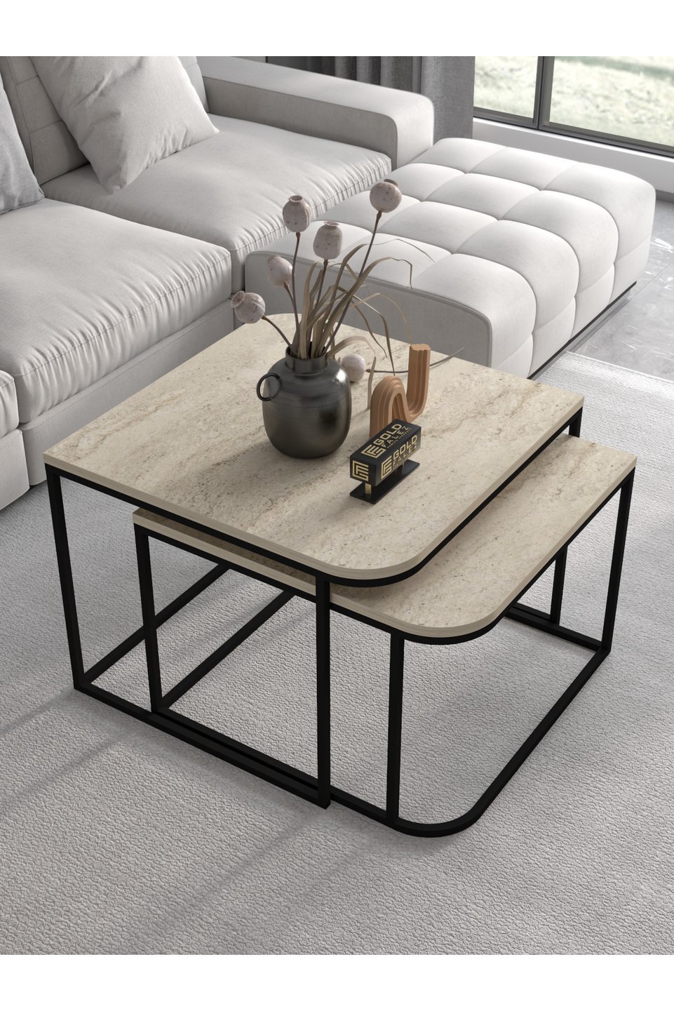 Damla Coffee Table Set – Set of 2 · Multicolour