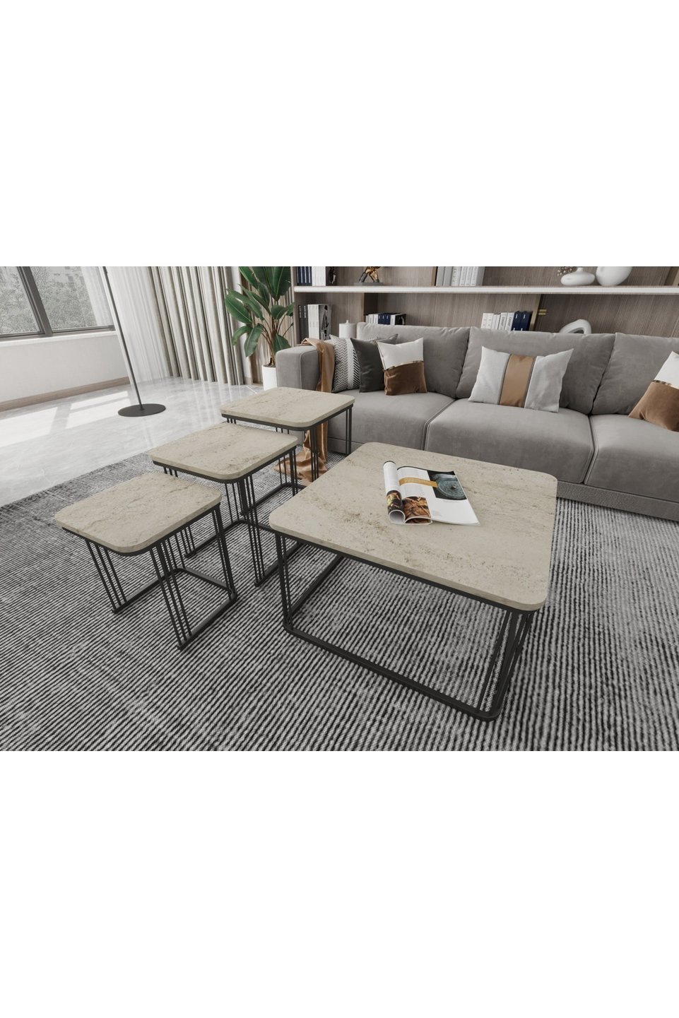Alize Ensemble table basse et tables gigognes 2