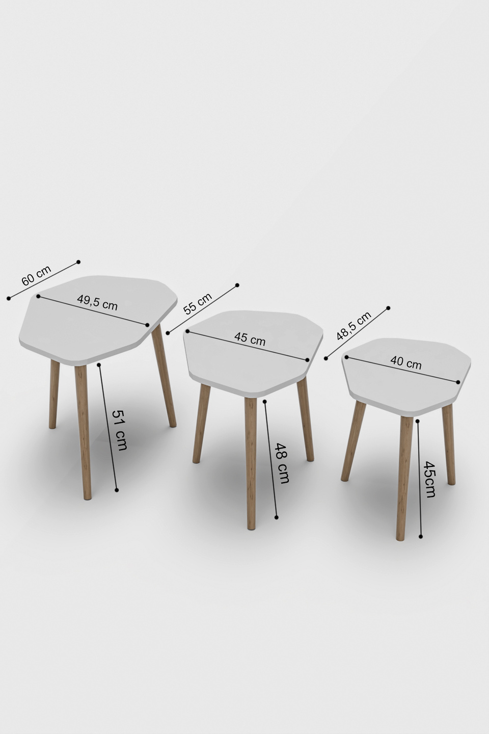 Trio Nesting Table Set 3