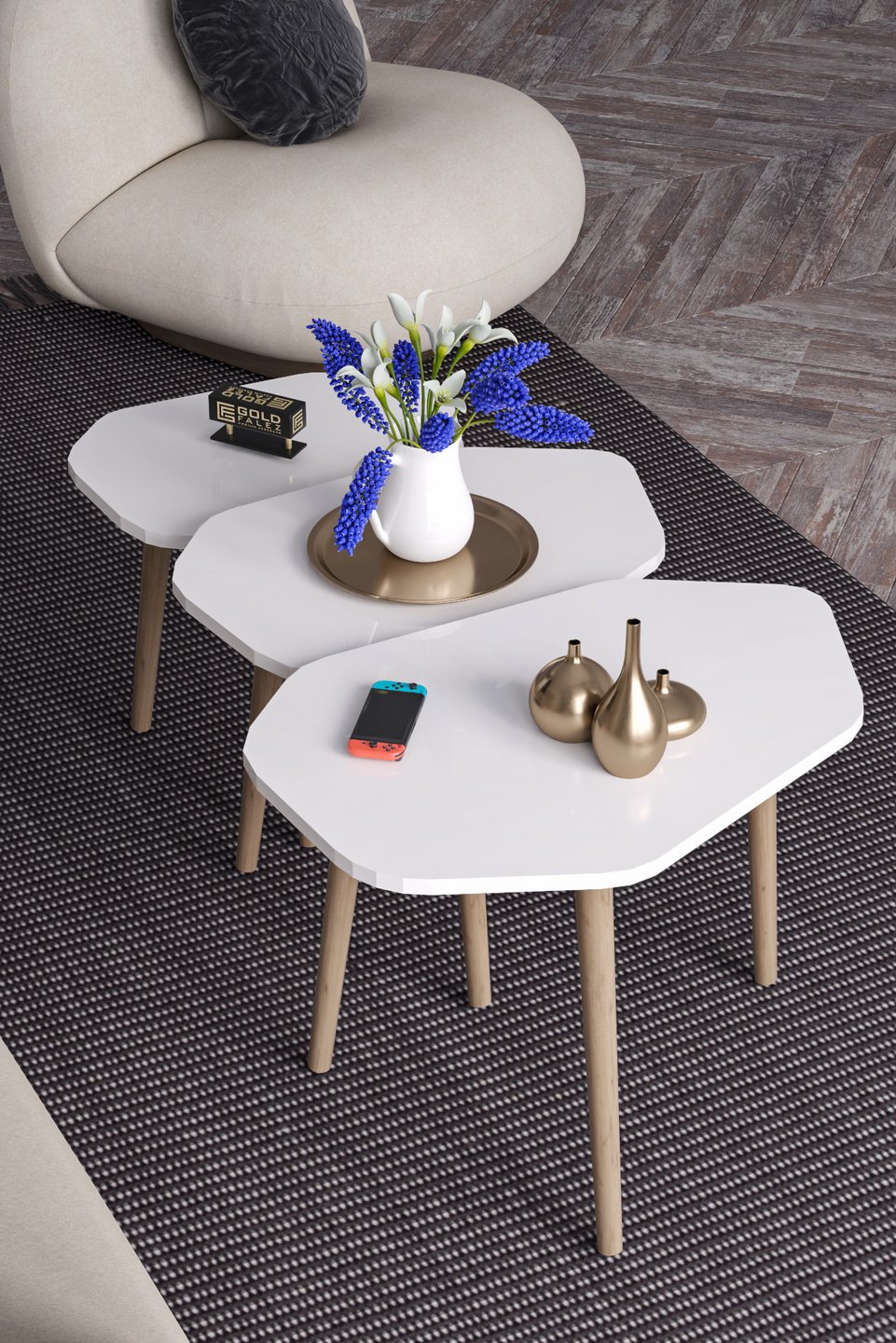 Trio طاولات متداخلة 4
