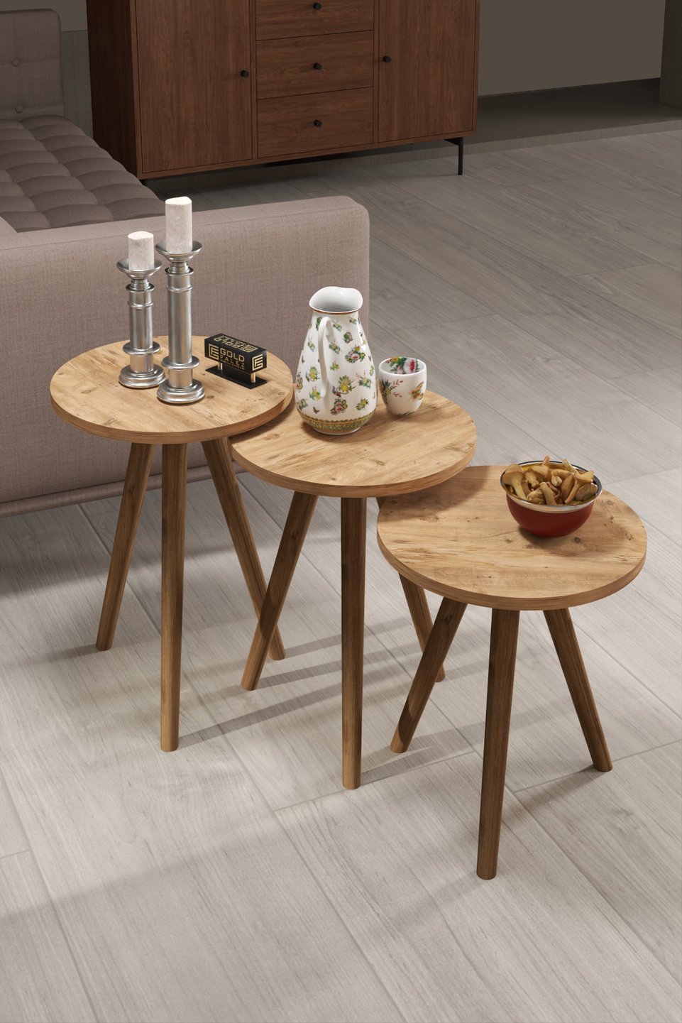 Salontafelset met gedraaide poten 5