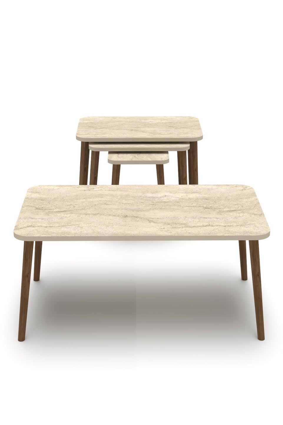 Set di tavolini da salotto con gambe tornite 8