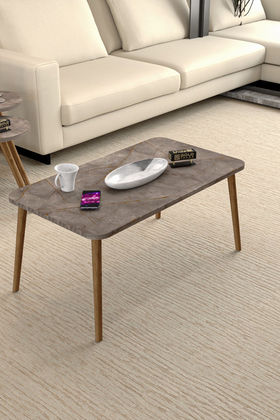 Mesa de centro cuadrada – Multicolor