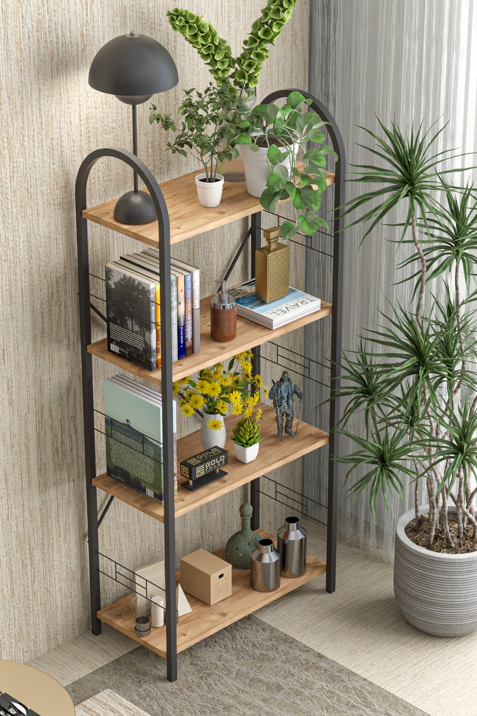 Multifunctionele metalen boekenkast 5