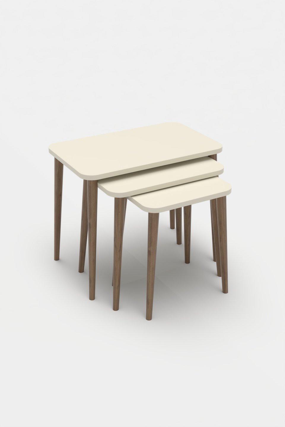 Set di tavolini a nido con gambe tornite 5