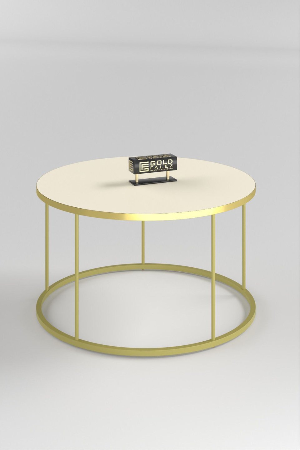 Salontafel met gouden metalen poten 3