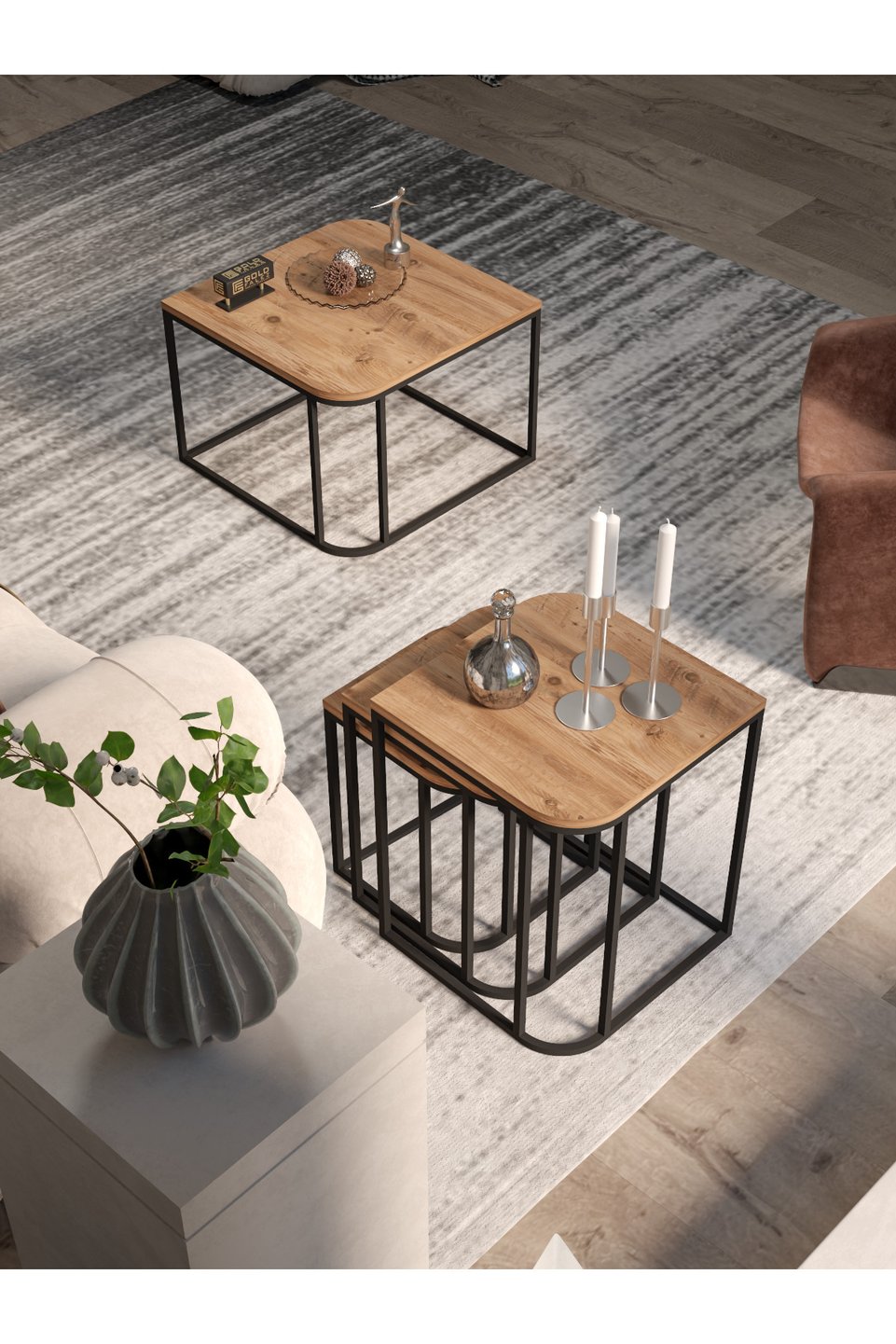 Damla Salontafel- en nesttafelset 6